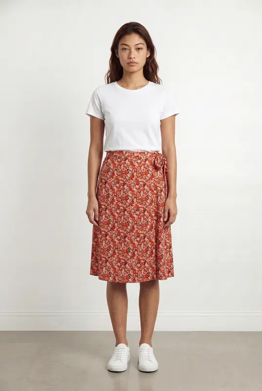 Jupe Portefeuille Multicolore - Taille M/38