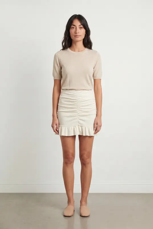 Jupe Volantée Beige - Taille M/38