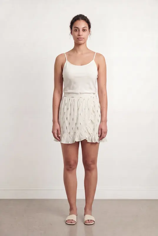 Jupe Volantée Écrue et Argentée - Taille L/40