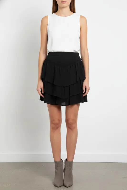 Jupe Volantée Noire - Taille M/38