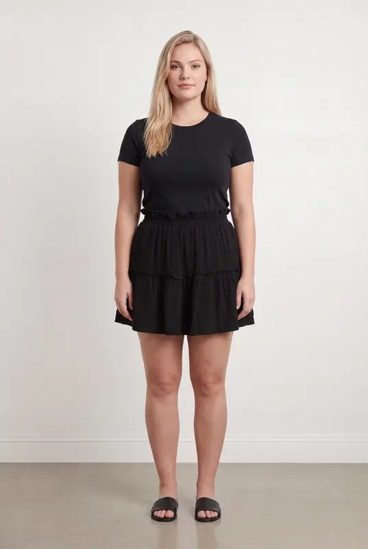 Jupe Volantée Noire - Taille XL/42