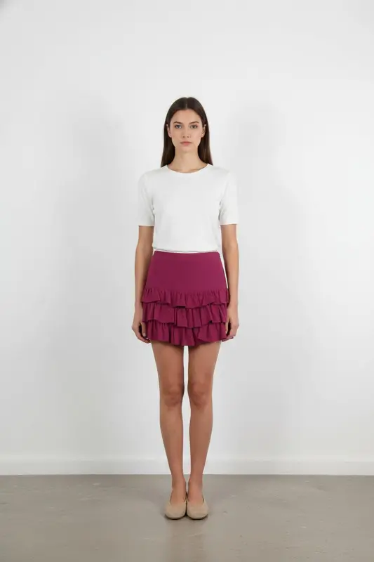 Jupe Volantée Rose - Taille XS/34