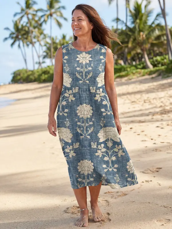 Kailo - Robe Midi Fleurie Décontractée