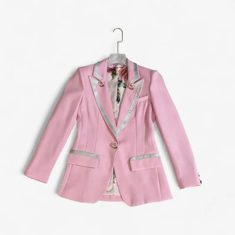 Kathryn Blazer femme col à revers imprimé floral