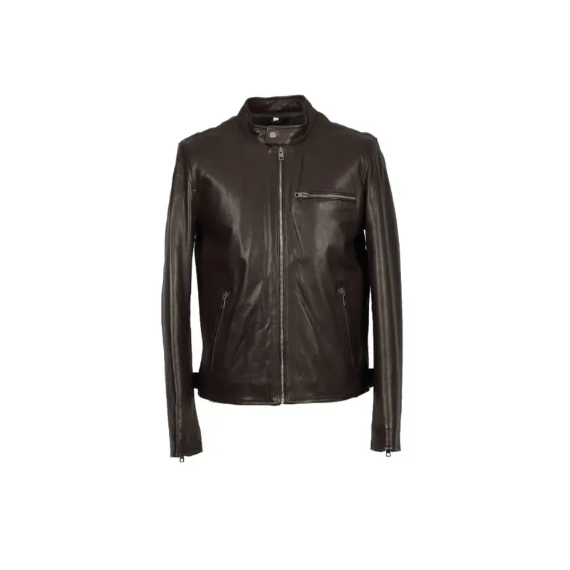 KEVIN (REF. 65086) MARRON FONCE - BLOUSON EN CUIR VÉRITABLE