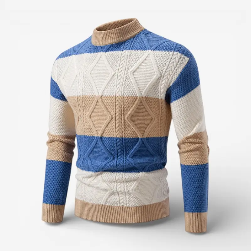 Kian – Pull imprimé à manches longues et col rond