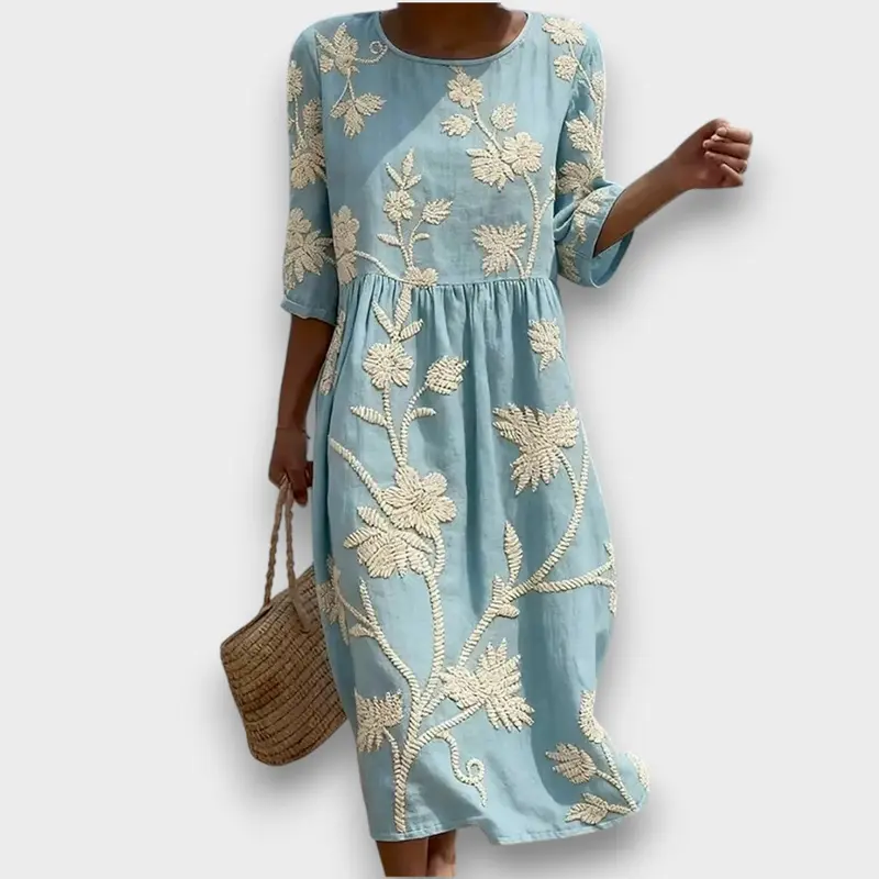 Kimberly - Élégante Robe Midi Florale