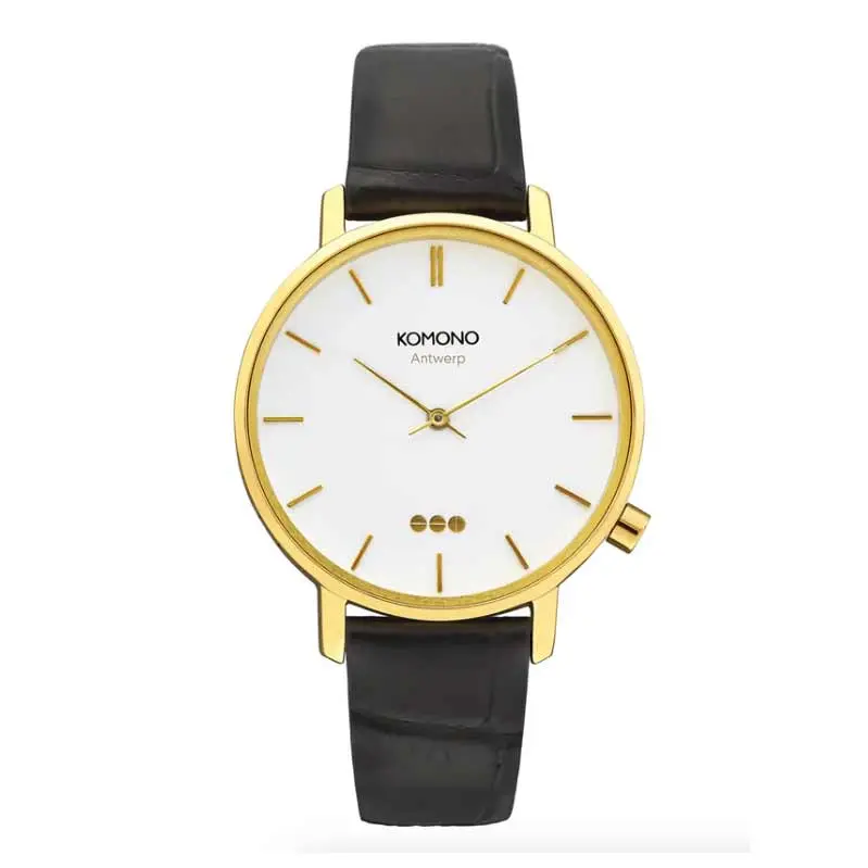 KOMONO Montre Harlow Croco Black