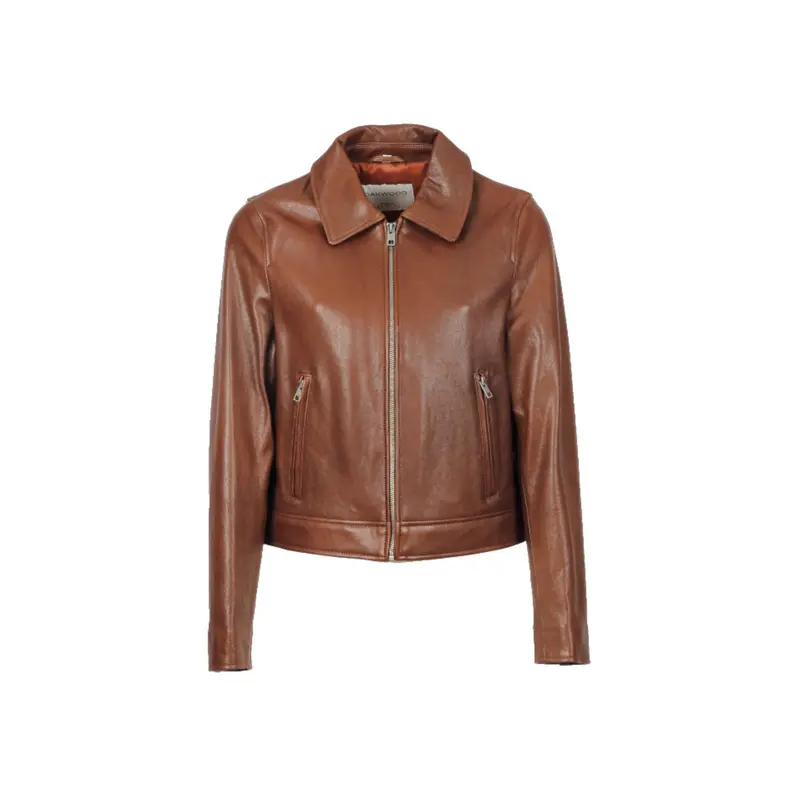 LALY (REF. 65328) COGNAC- BLOUSON EN CUIR