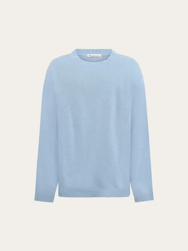 Lambswool crew neck sweater - Asley Blue