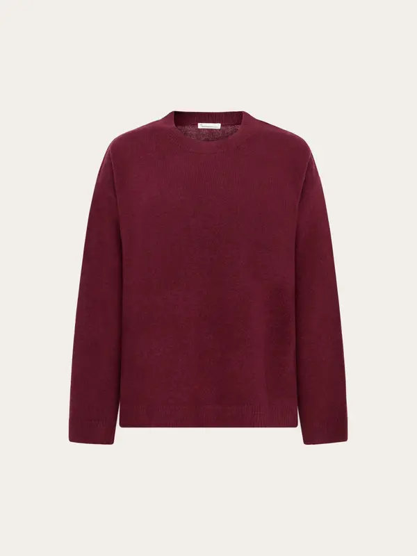 Lambswool crew neck sweater - Fig