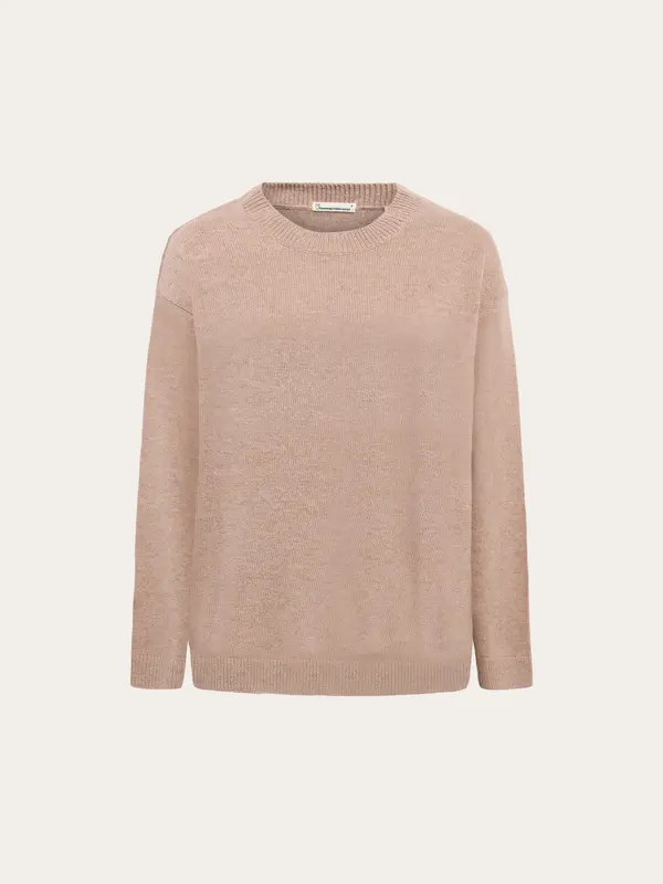 Lambswool crew neck sweater - Kelp melange