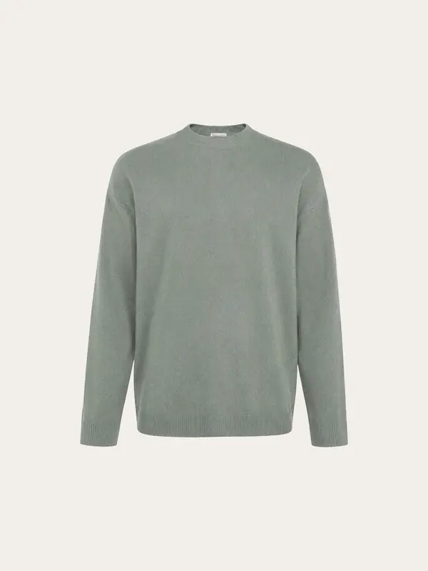 Lambswool crew neck sweater - Lily Pad