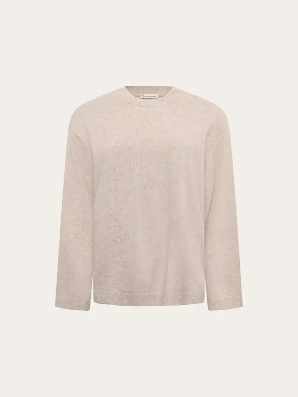 Lambswool crew neck sweater - Nature Melange