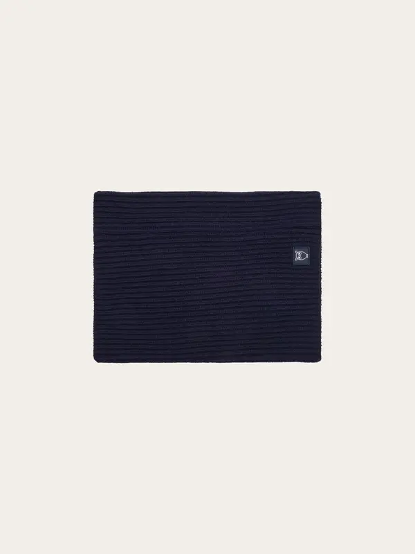 Lambswool rib snood - Total Eclipse