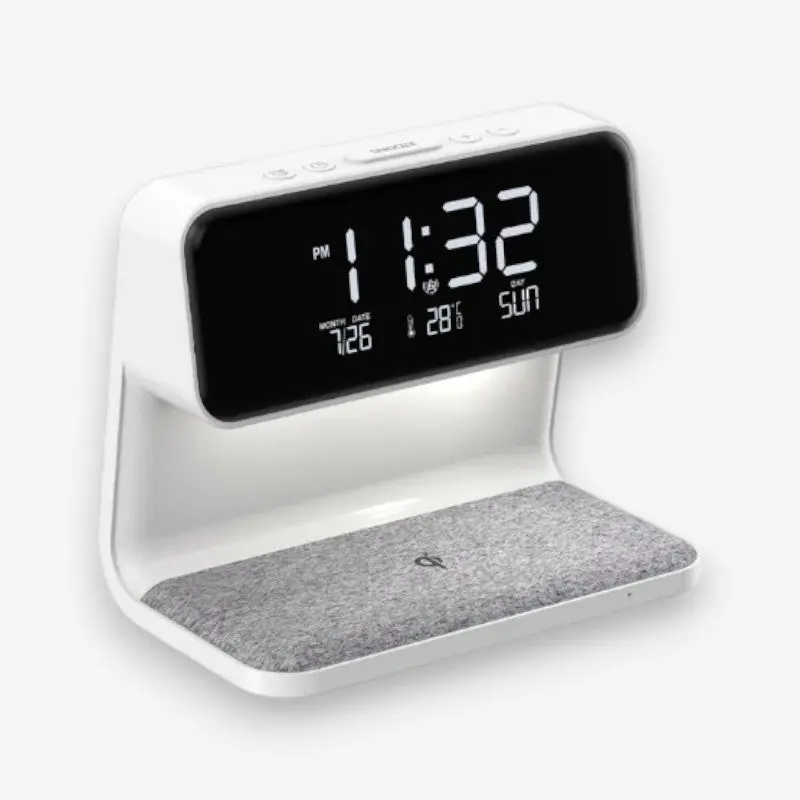 Lampe de chevet LED avec recharge sans fil intégrée