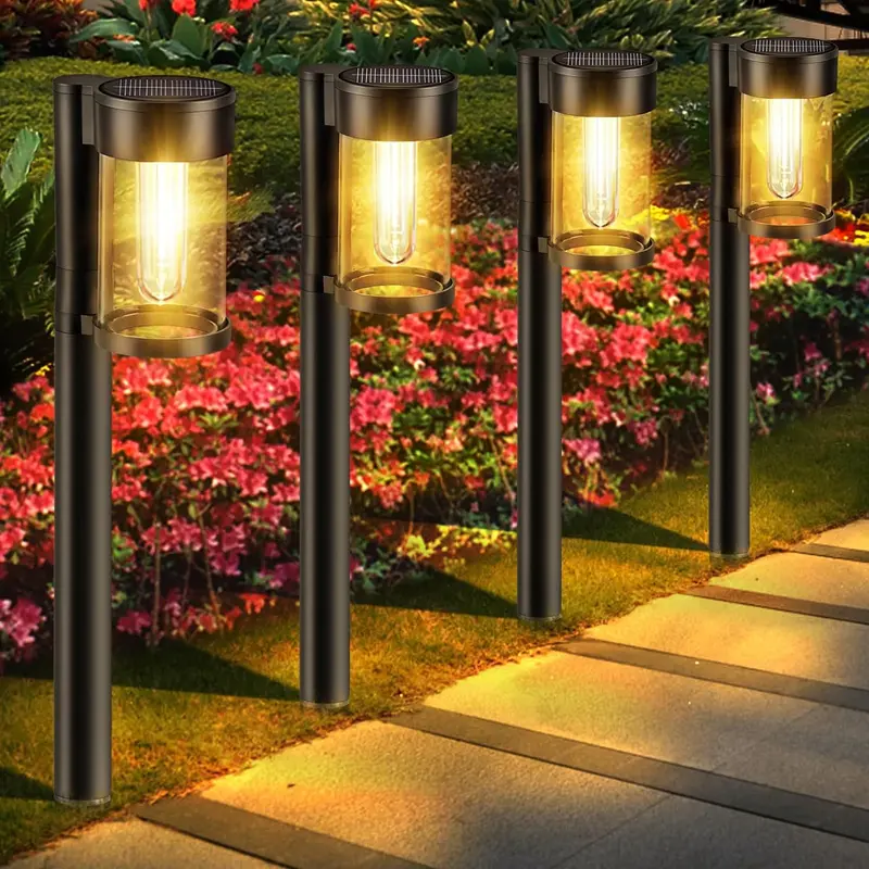 Lampes solaires de jardin modernes avec design d'ampoule