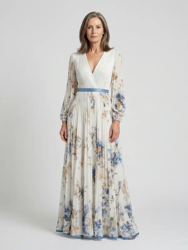 Lavinia - Robe Maxi Fleurie Élégante