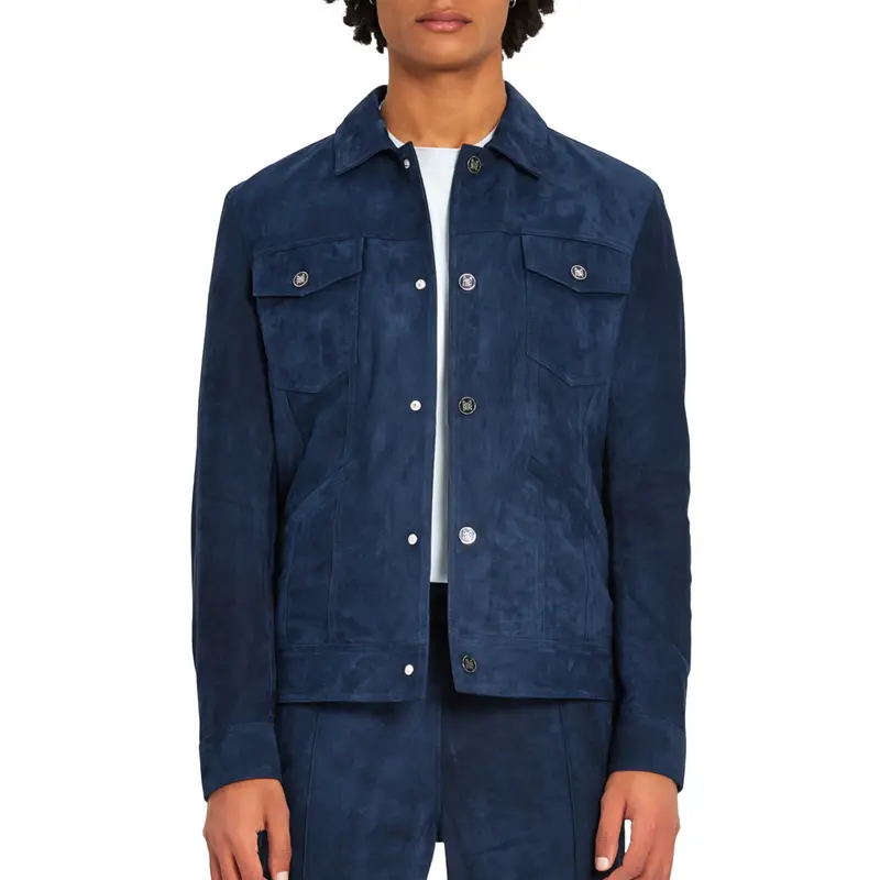 Leather Jacket Dandy | NAVY BLUE