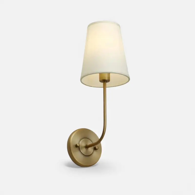 LED wandlamp met messing frame