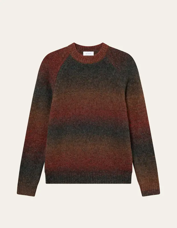 Les Deux Brad Gradient Knit Jumper Dark Clay Orange