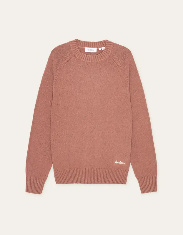 Les Deux BRAD ROUNDNECK KNIT Cognac Red