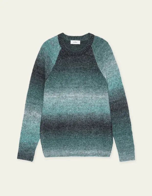 Les Deux GRADIENT ROUNDNECK KNIT Mediterranea Green