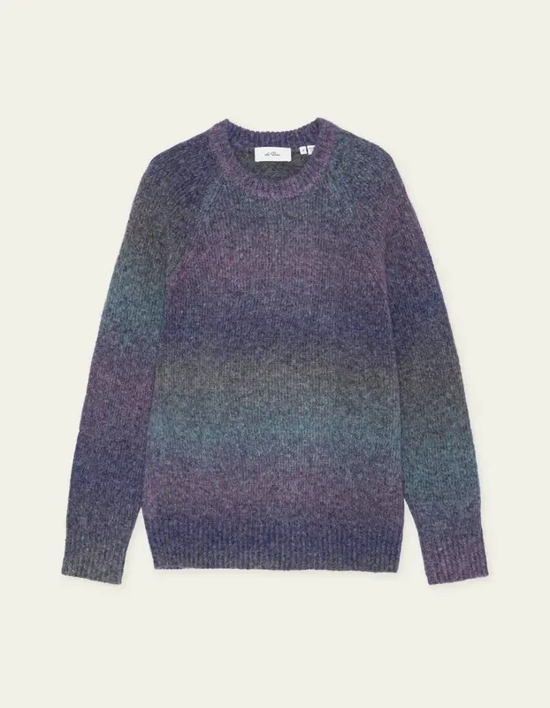 Les Deux GRADIENT ROUNDNECK KNIT Spiced Plum Purple