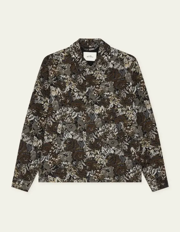 Les Deux ROSE JACQUARD OVERSHIRT Dark Sand