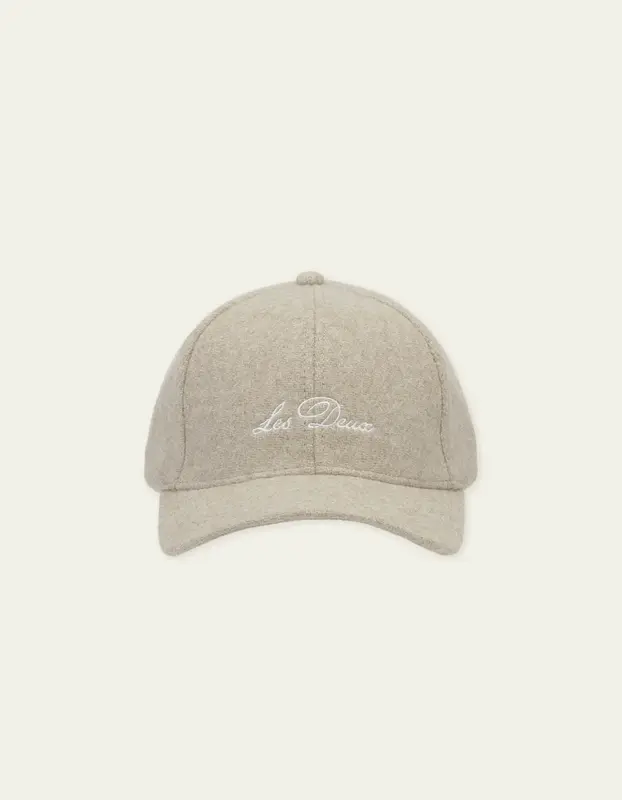Les Deux SIGNATURE WOOL BASEBALL CAP Dark Sand
