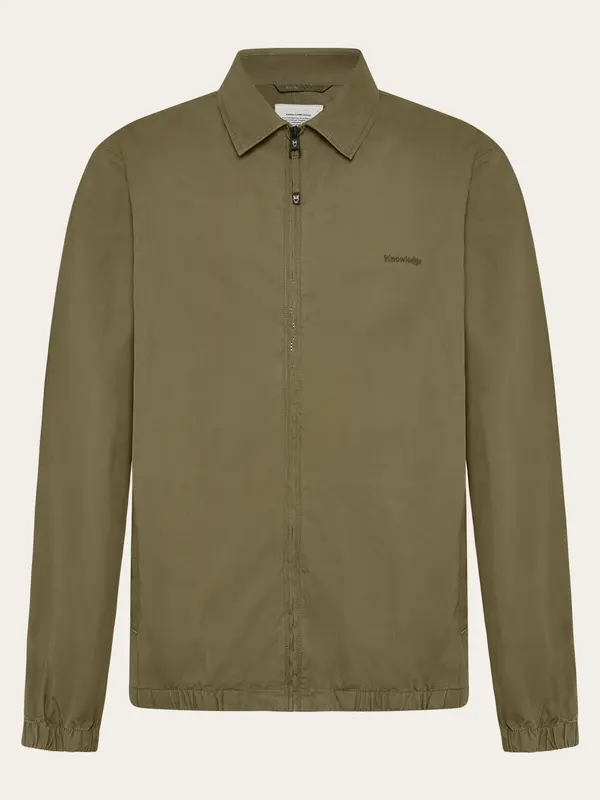 Light poplin jacket - Burned Olive