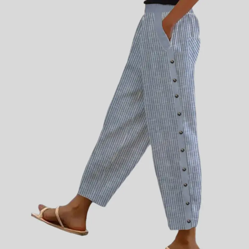 Linaya - Pantalon Décontracté Rayé