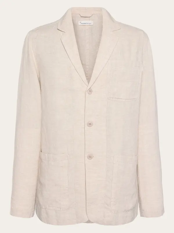 Linen blazer - Yarndyed Light feather gray