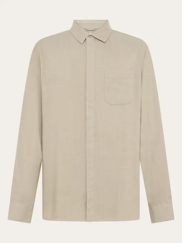 Linen blend shirt - Light feather gray