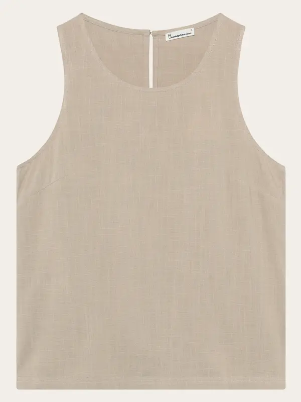 Linen blend top - Light feather gray