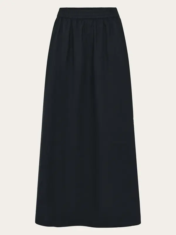 Linen maxi skirt - Black Jet
