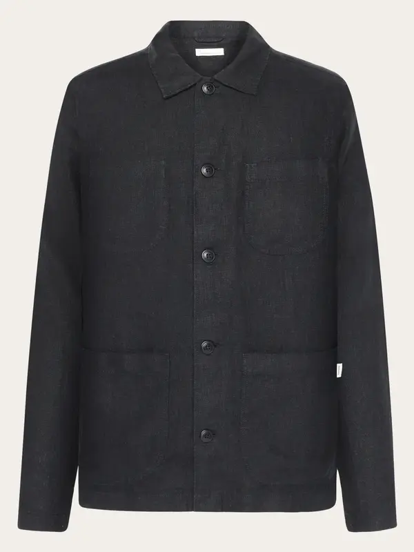Linen overshirt - Black Jet