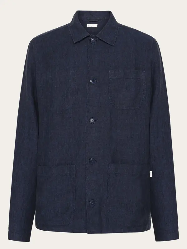 Linen overshirt - Yarndyed Total Eclipse