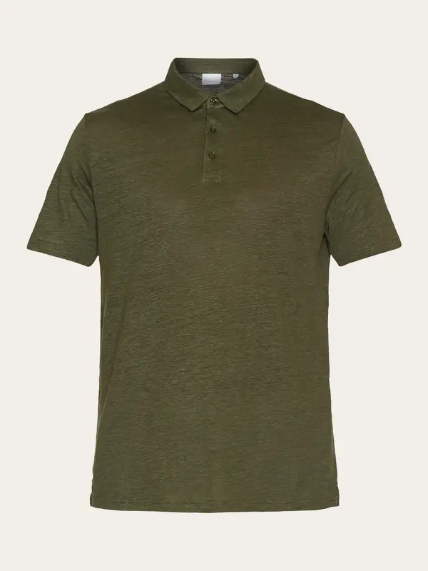 Linen polo - Forest Night