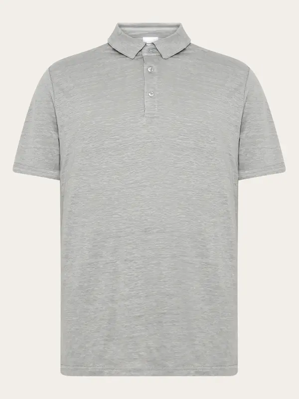 Linen polo - Ultimate Grey