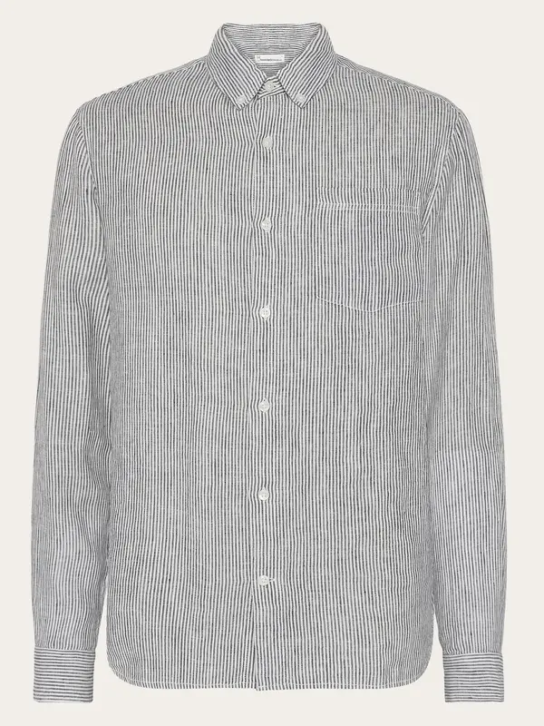 Linen stripe shirt - Total Eclipse