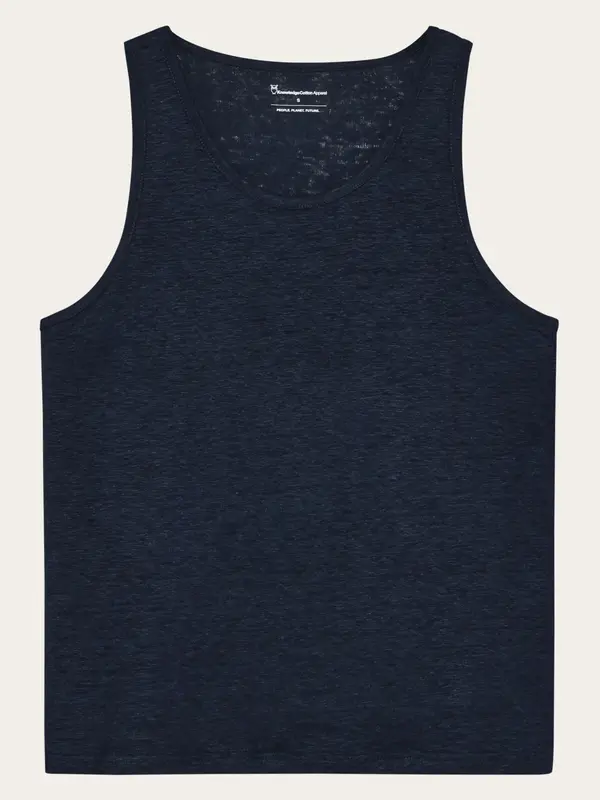 Linen tank top - Total Eclipse