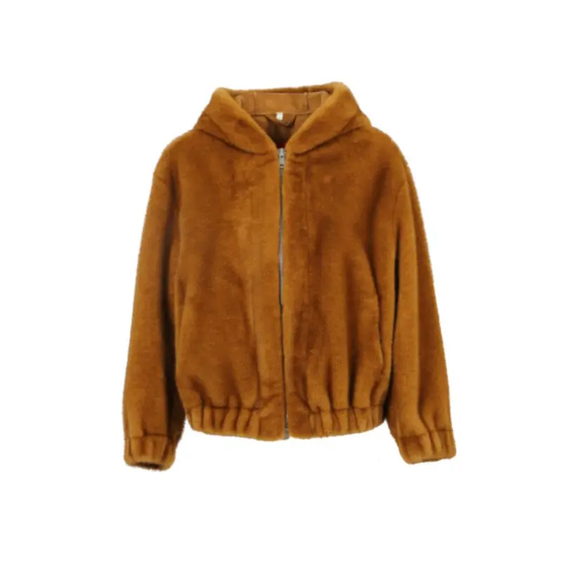 LISE (REF. 65293) FAUVE- BLOUSON EN FAUSSE FOURRURE