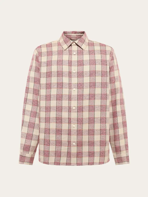 Loose check shirt - Brown check