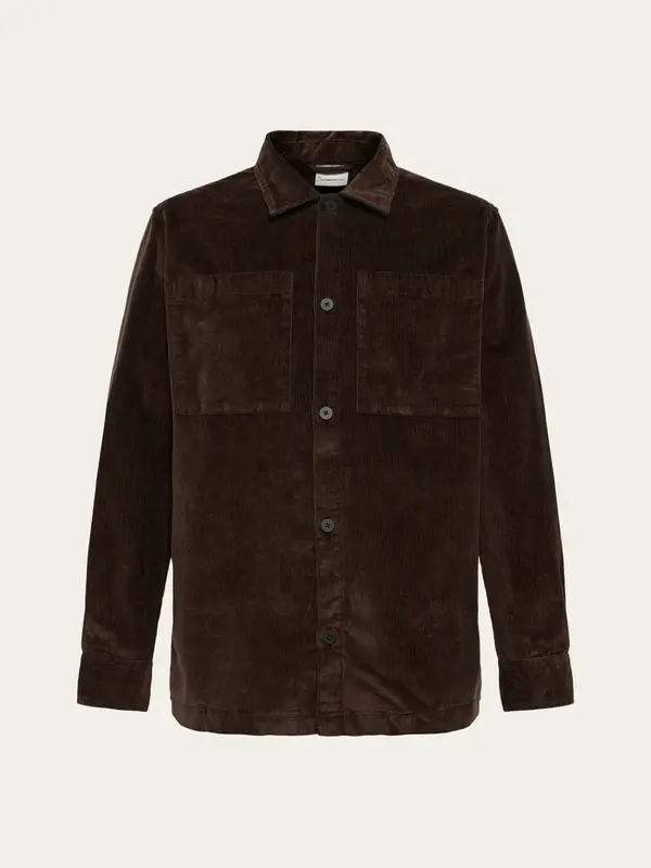 Loose corduroy overshirt - Chocolate Torte