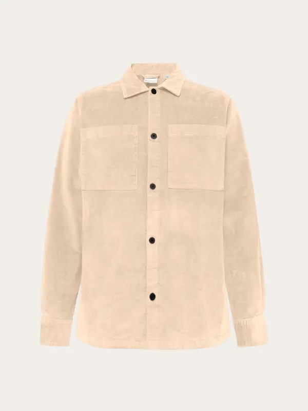 Loose corduroy overshirt - Light feather gray