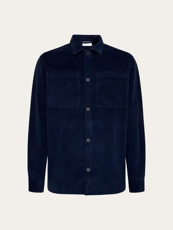 Loose corduroy overshirt - Night Sky