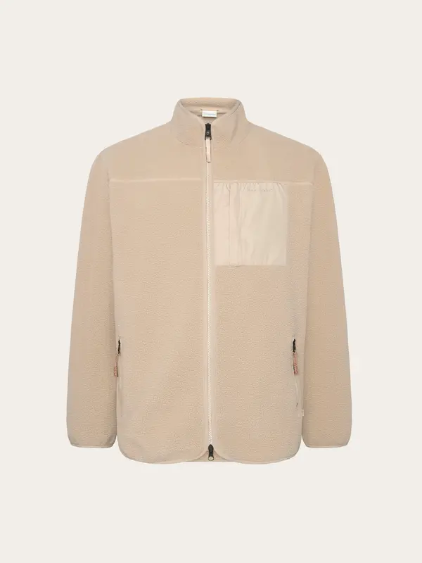 Loose Fit Zip Fleece - Light feather gray