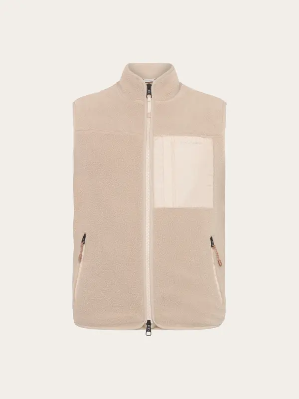 Loose Fit Zip Fleece Vest GRS/Vegan - Light feather gray