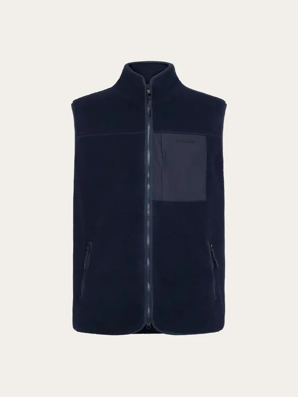 Loose Fit Zip Fleece Vest GRS/Vegan - Night Sky